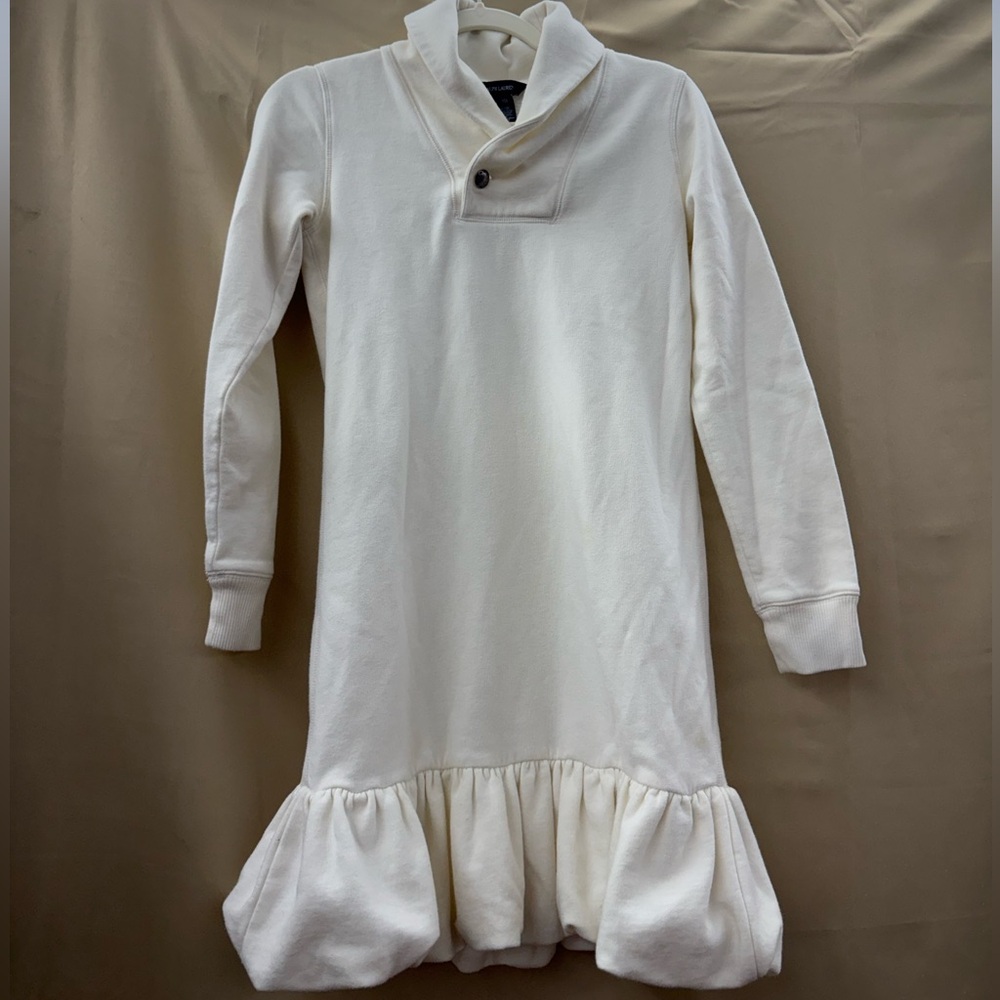 Ralph Lauren White Shawl Collar Sweater
